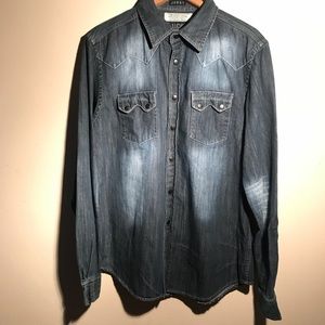 Men’s western denim shirt